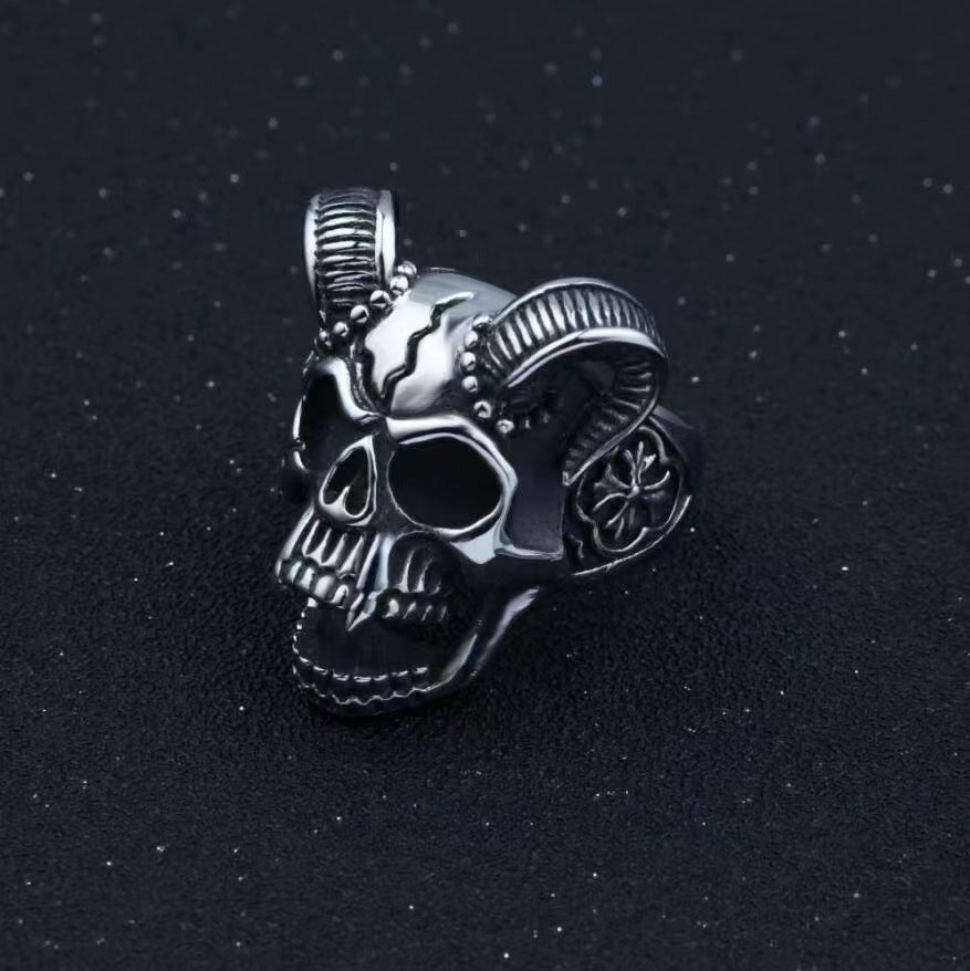Vintage Goat Head Series Open Adjustable Men’s Rings, Trendy, Distinctive Hip-Hop Ring
