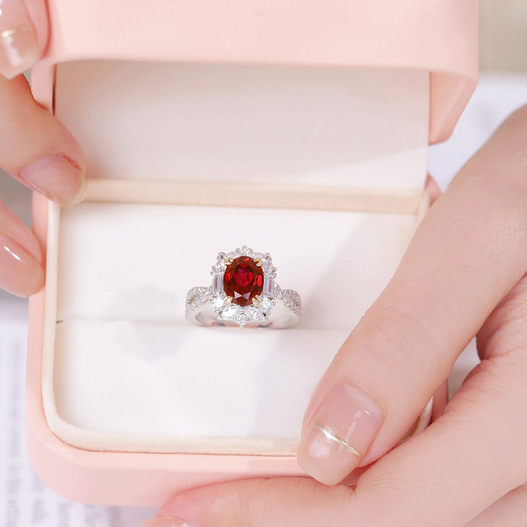 3‑Carat Halo Twist Shank Open Adjustable Ring Collection