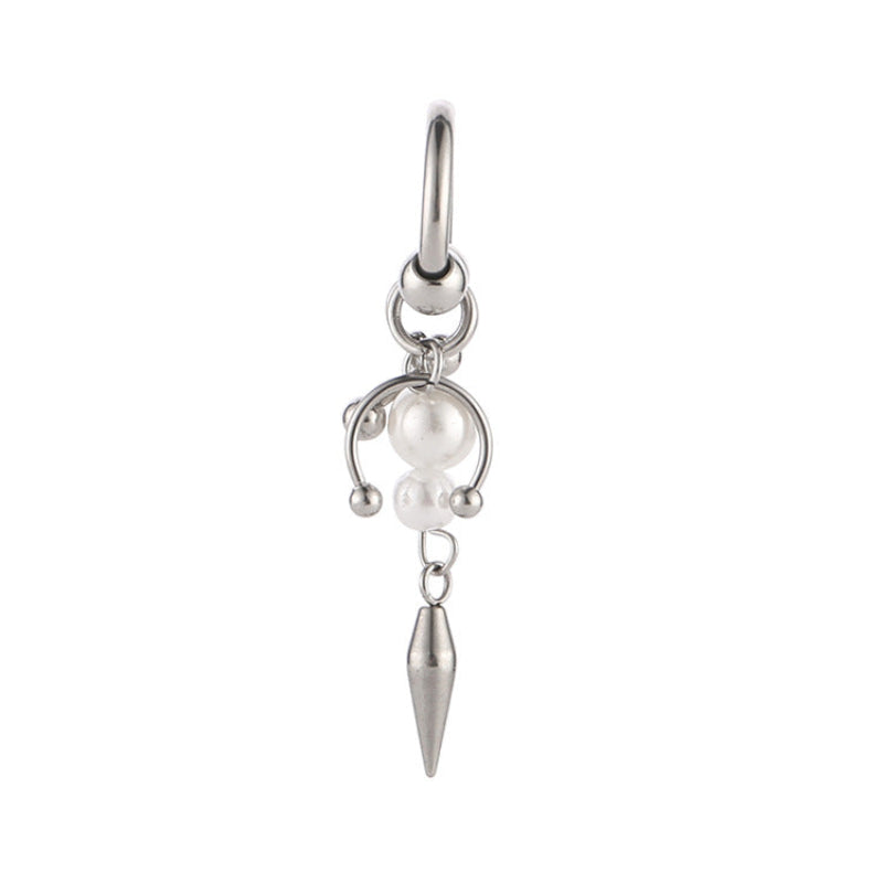 Single‑Sold Spike Pearl Tassel Drop Earrings Earring, Great for Gifting &amp; Daily Wear