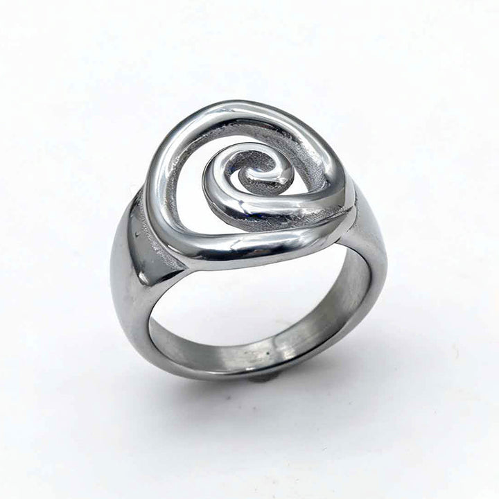 Modern Abstract Multi‑Style Statement Ring Set, Spiral &amp; Triple‑Band Ring