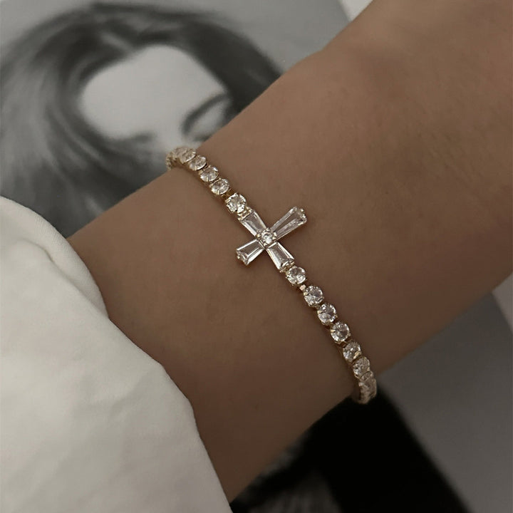 3‑Piece Gold Diamond Bracelet Set, Dainty Stackable Women’s Bracelets
