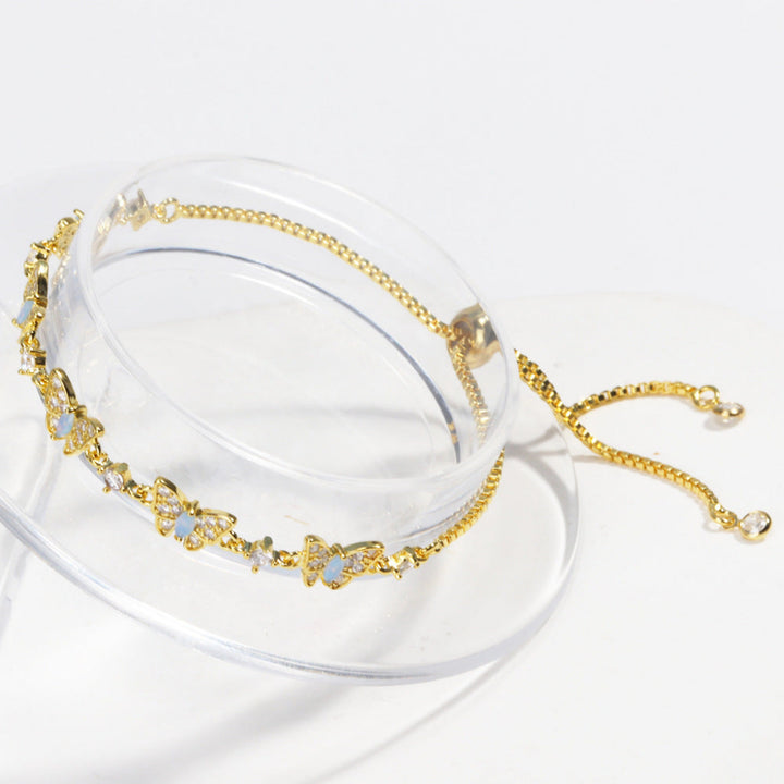 2 Tone Gold Silver Dainty Multi Butterfly Stackable Women Minimalist Coquette Wrist Jewelry