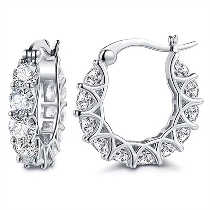 S925 &amp; 14K Gold‑Tone Diamond Hoop Earrings Collection, Multiple Styles