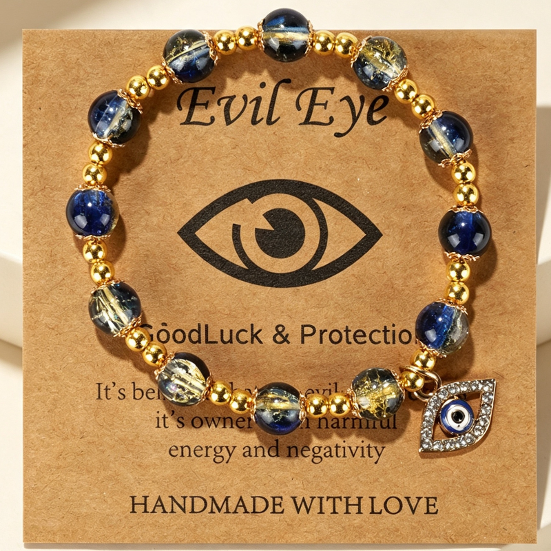 Natural Gemstone Beaded Stretch Bracelets, Handmade Polished Stone Strand Bracelets Daily Stackable Jewelry