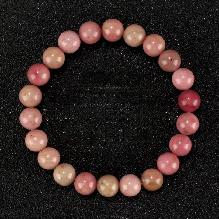 Natural Gemstone Beaded Stretch Bracelets, Handmade Polished Stone Strand Bracelets Daily Stackable Jewelry