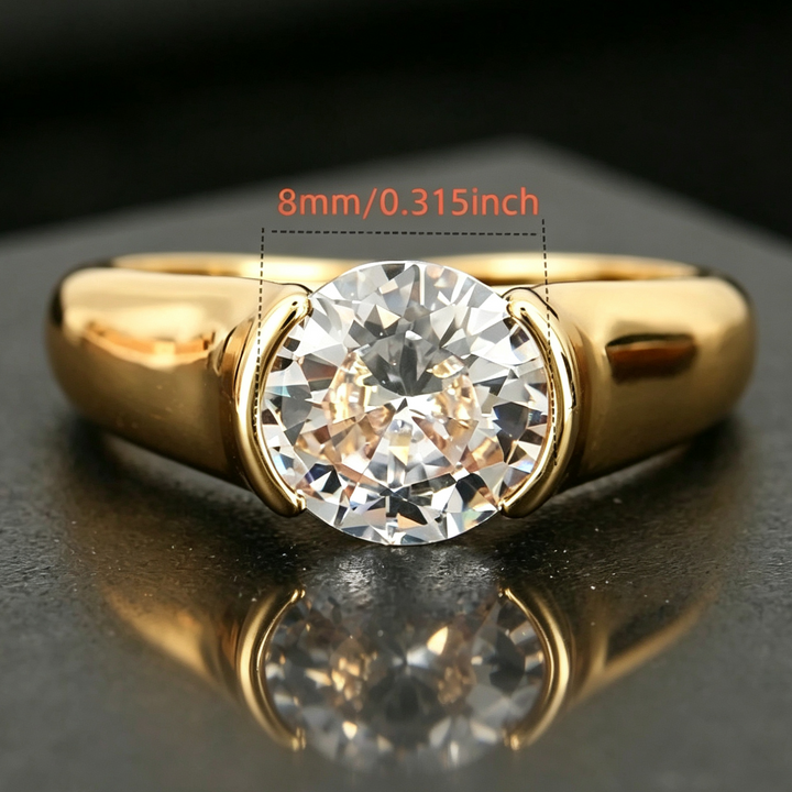 Minimalist Solitaire Ring Collection, Classic Oval &amp; Round Cut Sparkling Rings for Women &amp; Men