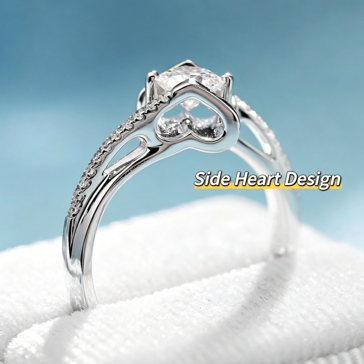 Open Twisted Band Diamond Ring, Elegant Solitaire Promise Engagement Ring