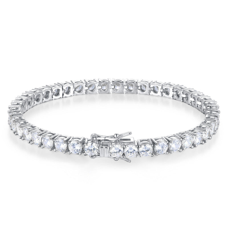Hollow Heart‑Shaped Diamond Tennis Bracelet(7 inch), 14K Adjustable Link Bracelet for Women