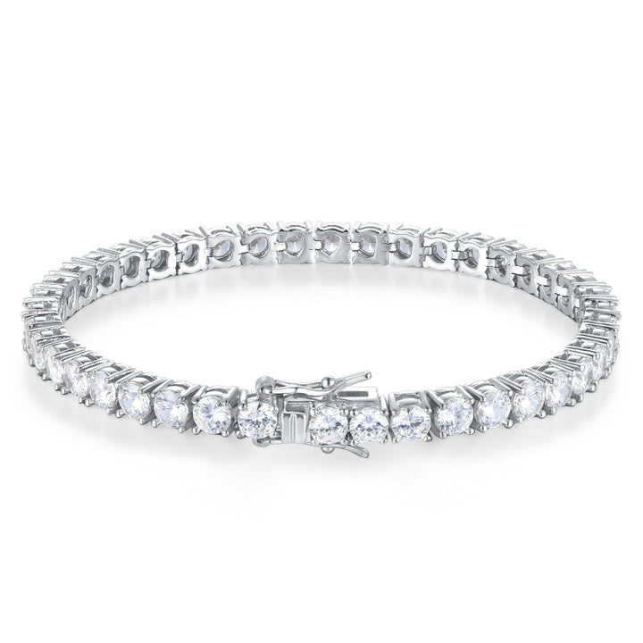 Hollow Heart‑Shaped Diamond Tennis Bracelet(7 inch), 14K Adjustable Link Bracelet for Women