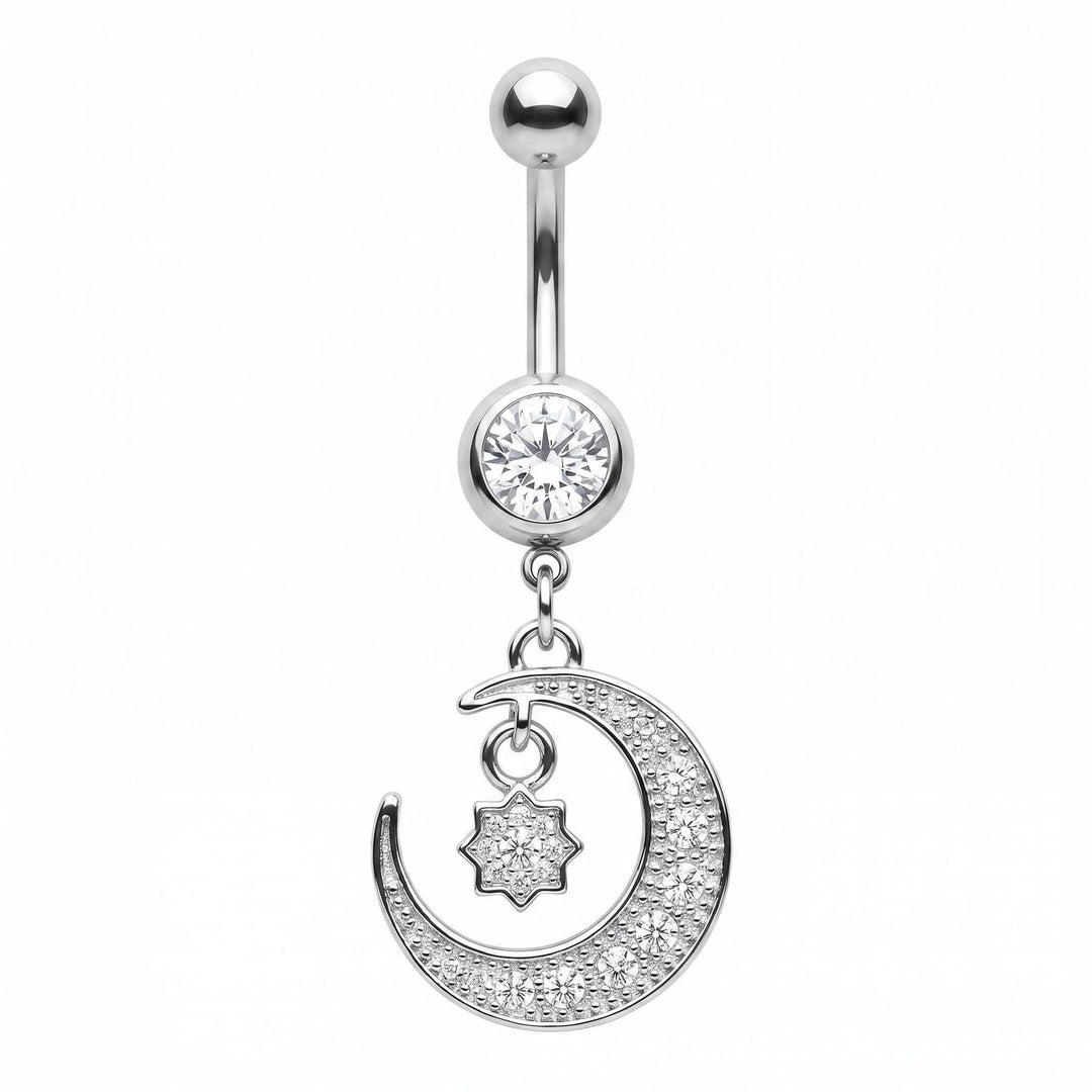 Dangling Belly Navel Rings, Sparkling Dangle Navel Piercing Jewelry for Women, Multiple Available