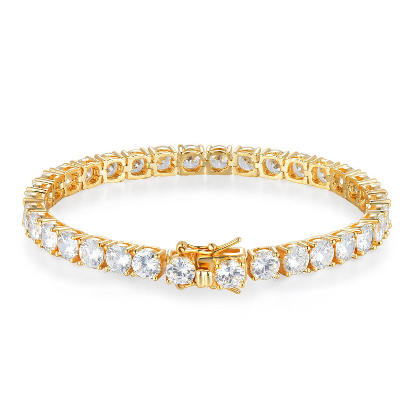 Hollow Heart‑Shaped Diamond Tennis Bracelet(7 inch), 14K Adjustable Link Bracelet for Women