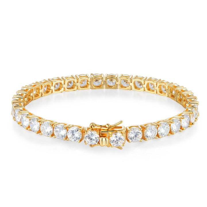 Hollow Heart‑Shaped Diamond Tennis Bracelet(7 inch), 14K Adjustable Link Bracelet for Women