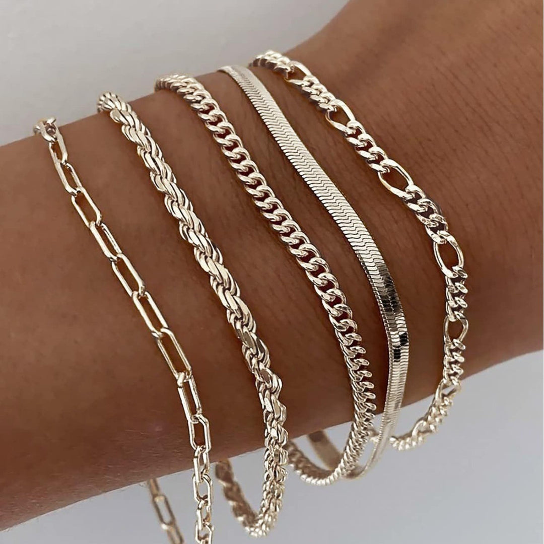 Stackable Chain Bracelet Set, Perfect for Birthday, Christmas Gift &amp; Daily Wear for Women