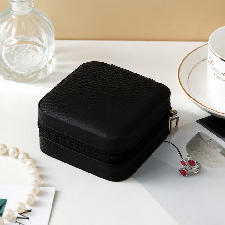 Portable Multi‑Compartment Jewelry Storage Box, PU Leather for Travel Use &amp; Gifting for Jewelry Lovers