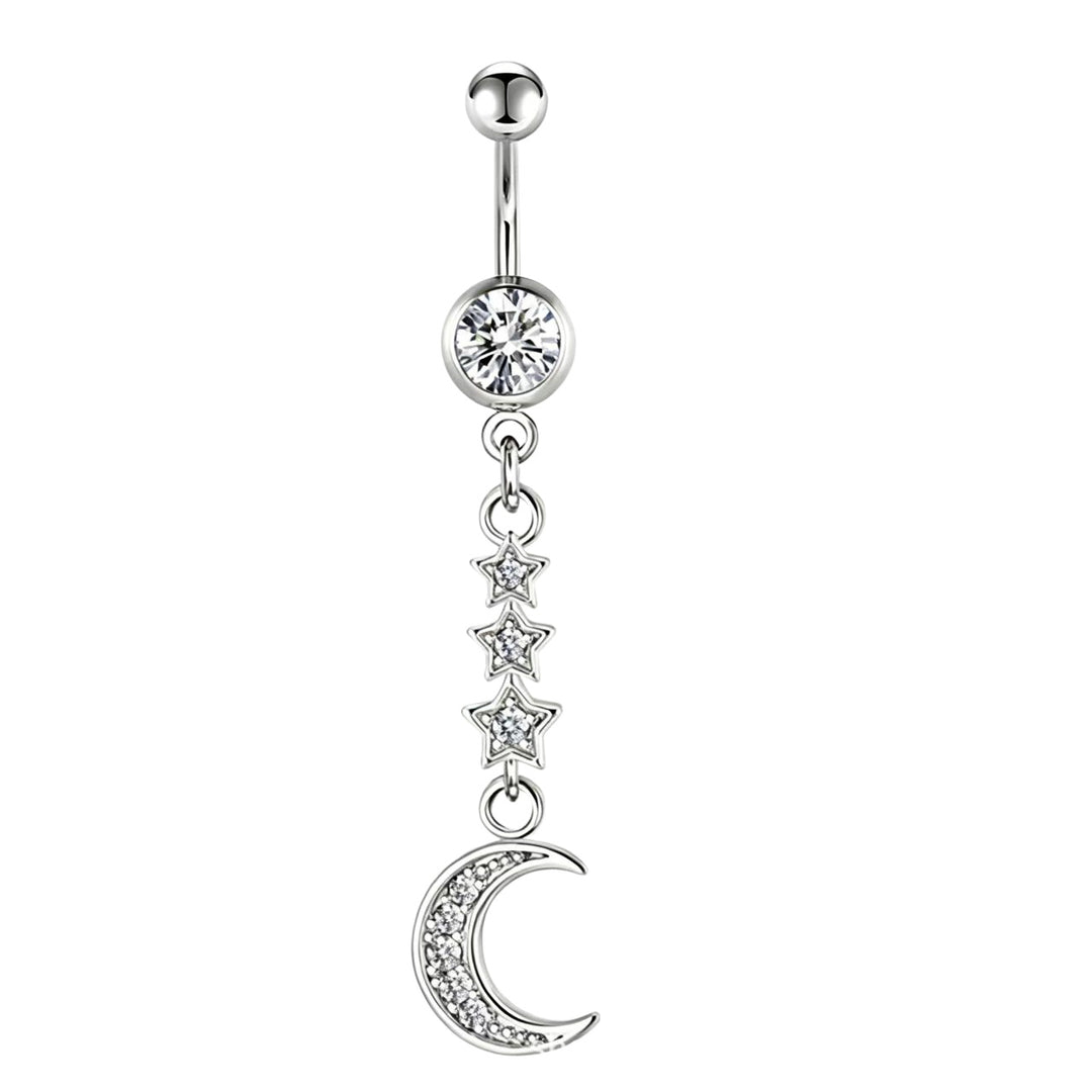 Dangling Belly Navel Rings, Sparkling Dangle Navel Piercing Jewelry for Women, Multiple Available