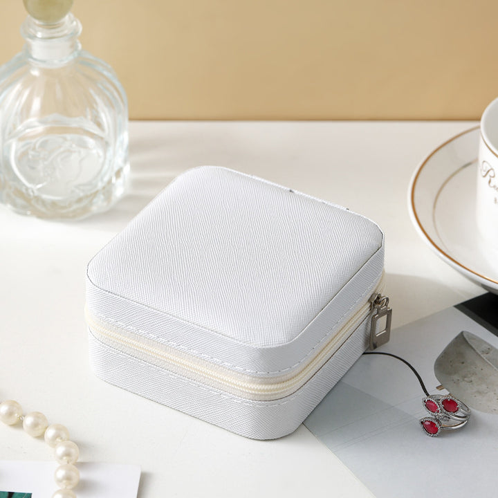 Portable Multi‑Compartment Jewelry Storage Box, PU Leather for Travel Use &amp; Gifting for Jewelry Lovers