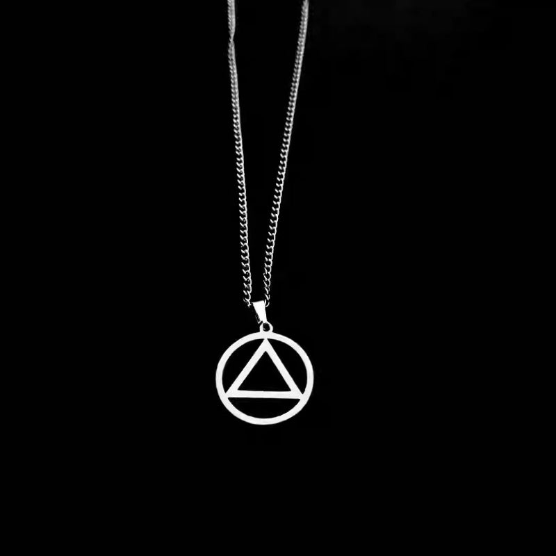 High-End Necklace Pendant Hip Hop Rock Stainless Steel Necklace Simple and Versatile Jewelry Clavicle Chain