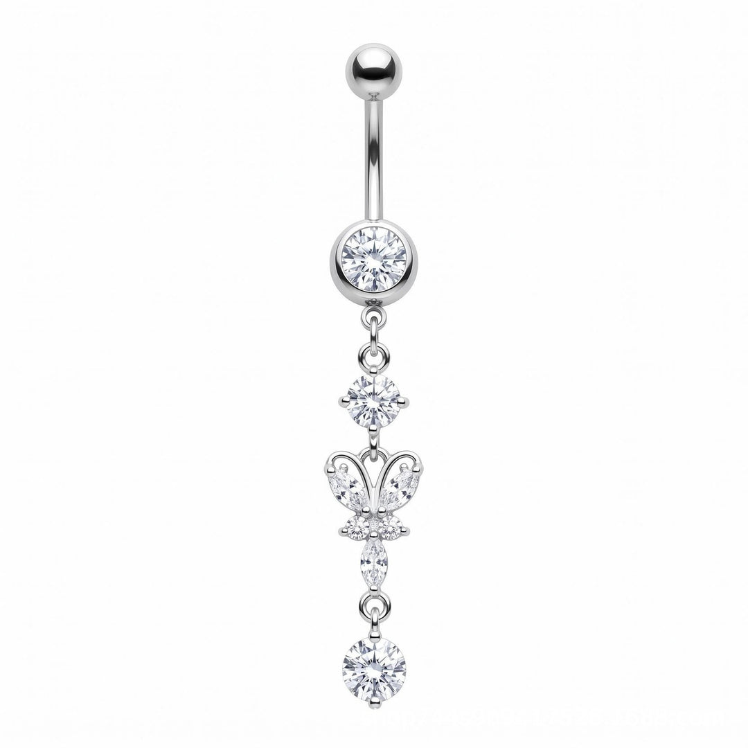 Dangling Belly Navel Rings, Sparkling Dangle Navel Piercing Jewelry for Women, Multiple Available