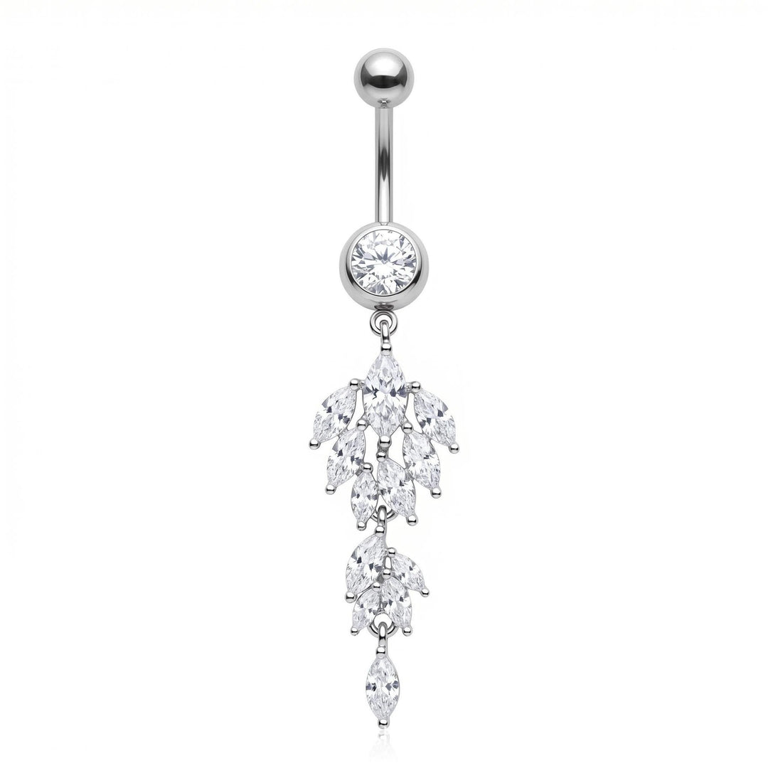 Dangling Belly Navel Rings, Sparkling Dangle Navel Piercing Jewelry for Women, Multiple Available