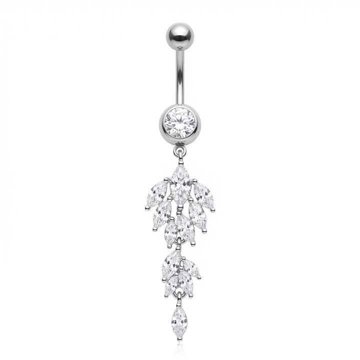 Dangling Belly Navel Rings, Sparkling Dangle Navel Piercing Jewelry for Women, Multiple Available